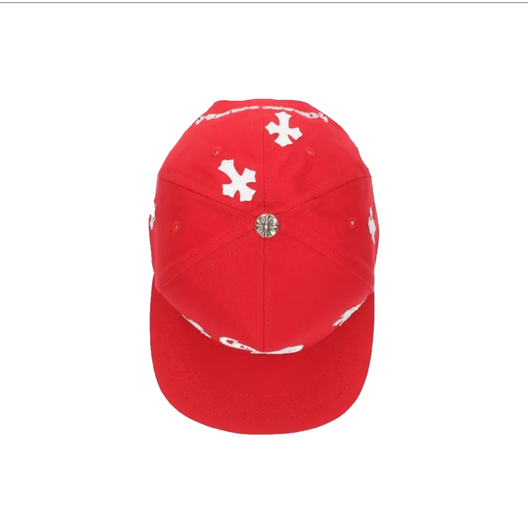 Chrome Hearts Cross Patch Baseball Hat Red
