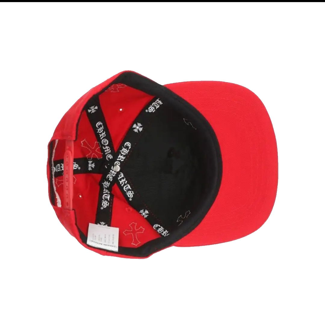 Chrome Hearts Cross Patch Baseball Hat Red