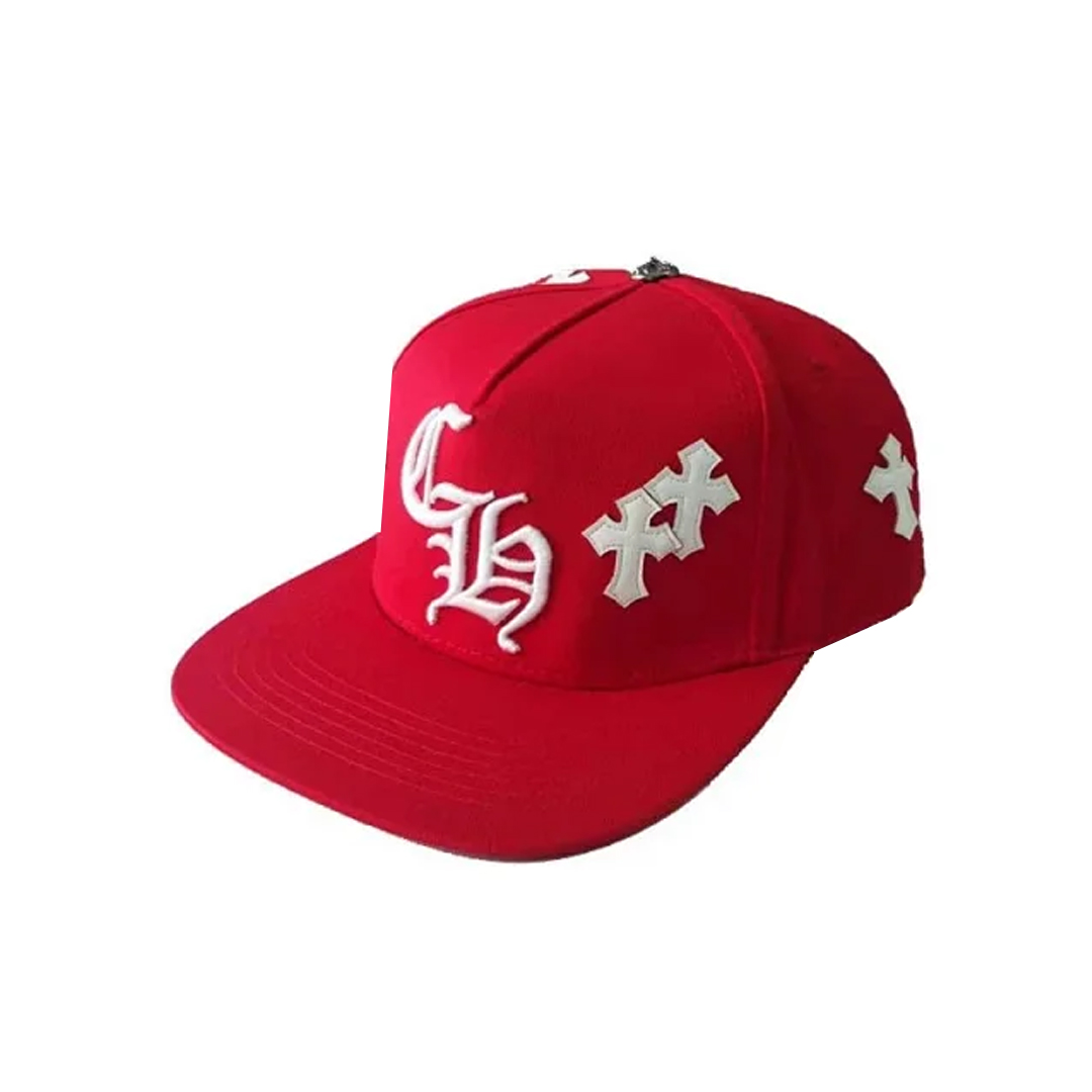 Chrome Hearts Cross Patch Baseball Hat Red