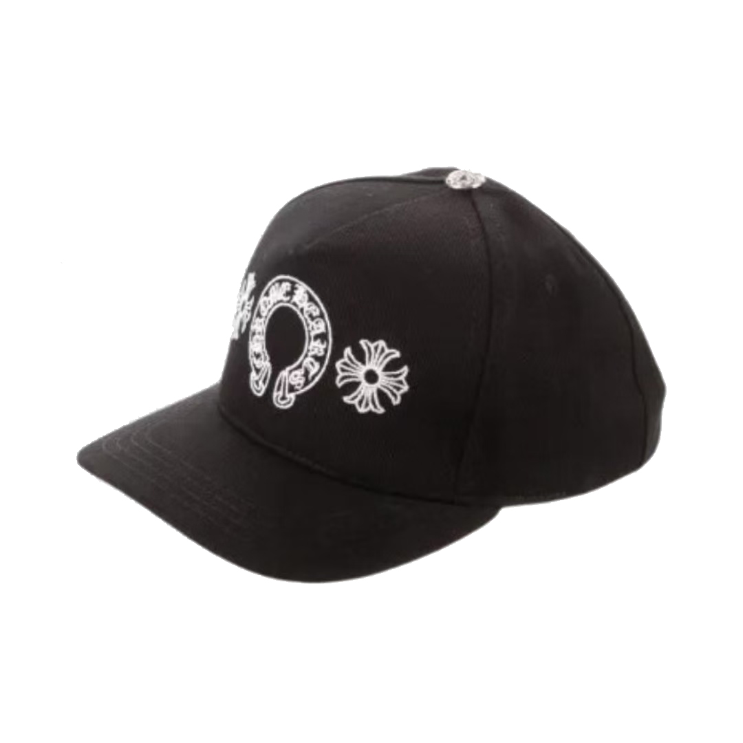 Chrome Hearts Horseshoe Denim Baseball Hat Black