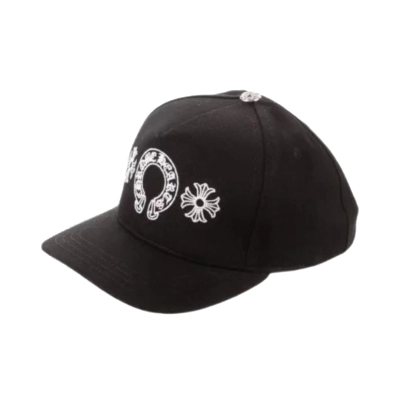 Chrome Hearts Horseshoe Denim Baseball Hat Black 02