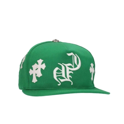 Chrome Hearts Cross Patch Baseball Hat Green 02