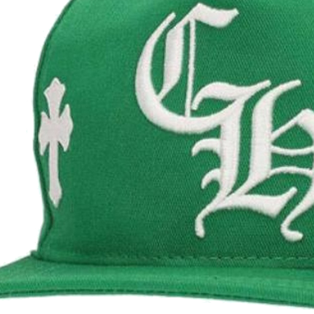 Chrome Hearts Cross Patch Baseball Hat Green