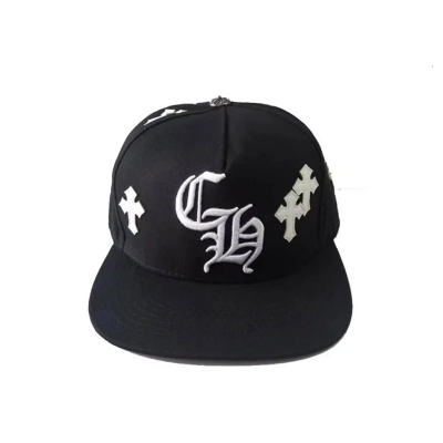 Chrome Hearts Cross Patch Baseball Hat Black 01