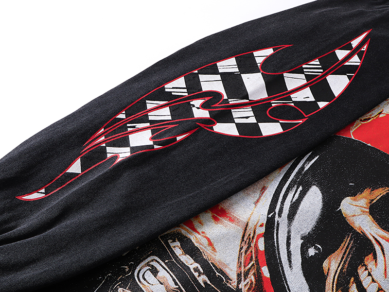 Coco Shoes Godspeed Racer Goldie Long Sleeve T-shirt #1102 Black Wash   