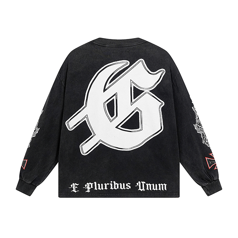 Godspeed Rocker Layered Long Sleeve T-shirt #1103 Black Wash   