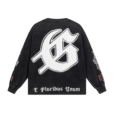 Godspeed Rocker Layered Long Sleeve T-shirt #1103 Black Wash    02