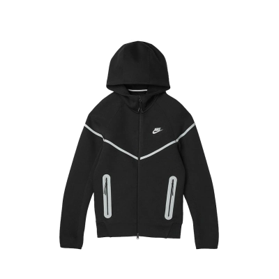 Coco Shoes Nike Sportswear Tech Fleece Full Zip Hoodie & Joggers Reflective Details Set Black Bemis Silver 02