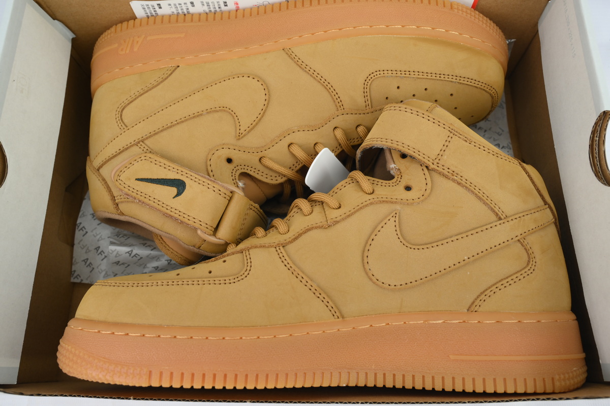 Coco Shoes Nike Air Force 1 Mid 07 PRM QS Flax 715889-200