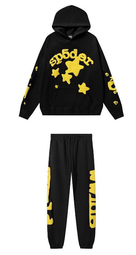 Sp5der Beluga Hoodie & Sweatpant Set Black