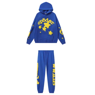 Sp5der Beluga Hoodie & Sweatpant Set TC Blue 01