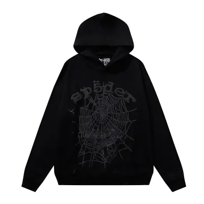 Sp5der Phantom Web Hoodie & Sweatpant Set Black 02