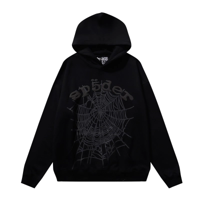 Coco Shoes Sp5der Phantom Web Hoodie & Sweatpant Set Black 02