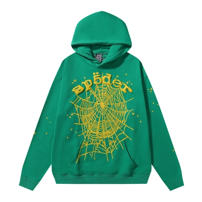 Coco Shoes Sp5der Star OG Web V2 Hoodie & Sweatpant Set Dark Green 02