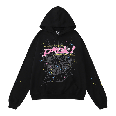 Sp5der Young Thug Punk Hoodie & Sweatpant Set Black 02