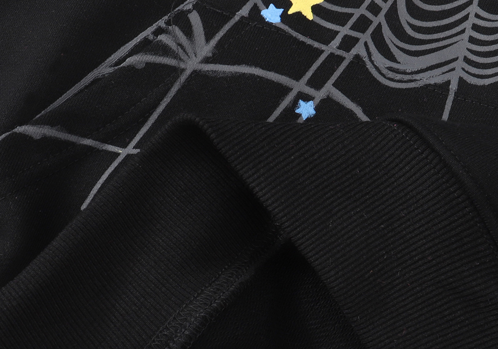 Sp5der Young Thug Punk Hoodie & Sweatpant Set Black