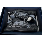 Dior B30 Round Head Logo Sneakers Patent Leather Gray