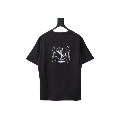 Louis Vuitton Hands Print T-shirt Black 02