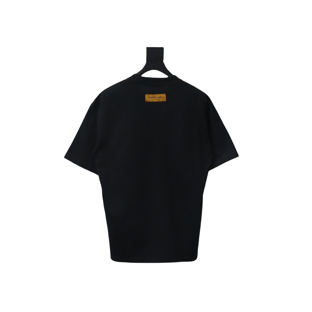 Coco Shoes Louis Vuitton Shield EmbroideryT-shirt Black
