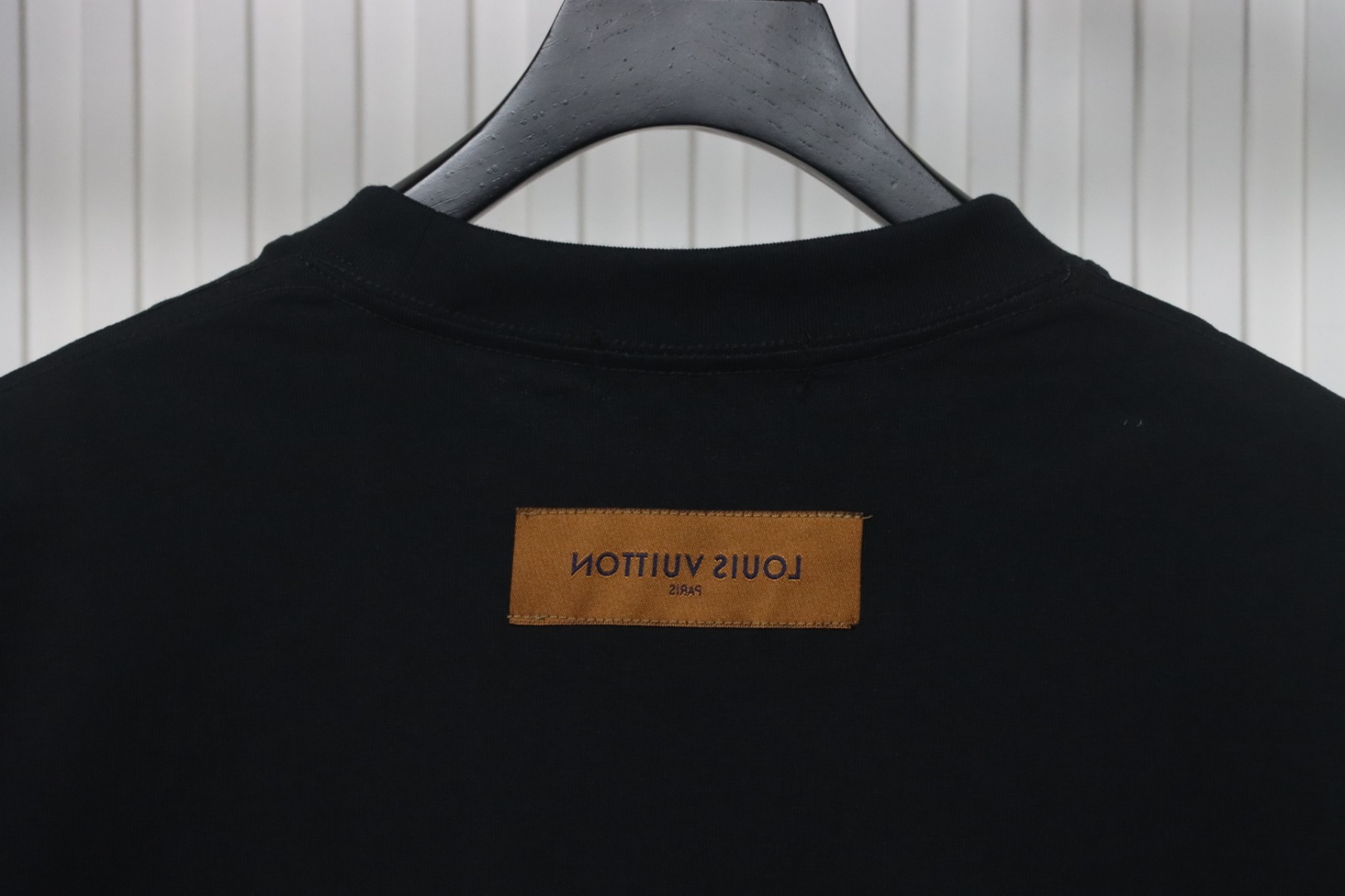 Coco Shoes Louis Vuitton Short Sleeve Tee Embroidered Logo Black