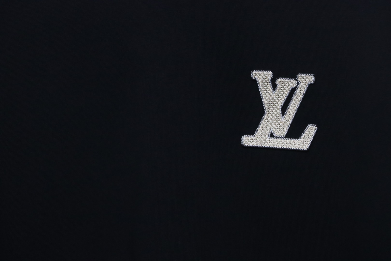 Coco Shoes Louis Vuitton Short Sleeve Tee Embroidered Logo Black