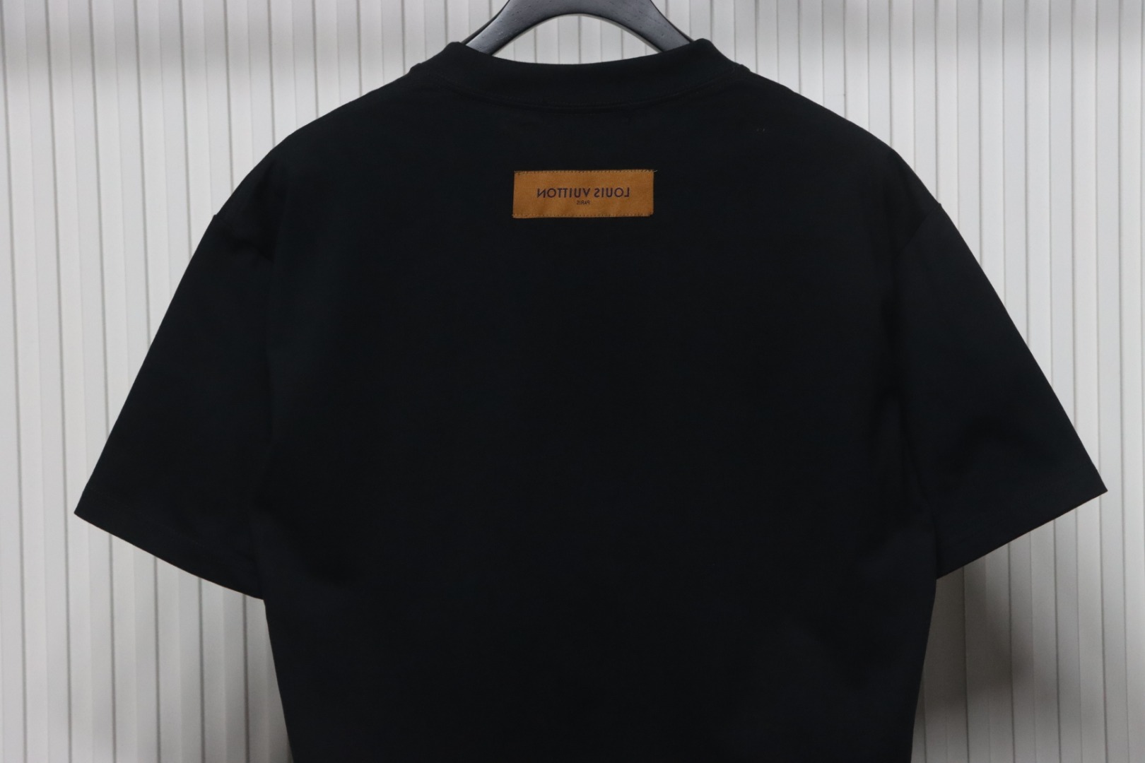 Coco Shoes Louis Vuitton Short Sleeve Tee Embroidered Logo Black