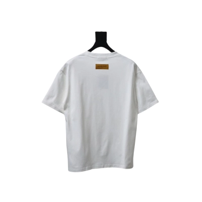 Coco Shoes Louis Vuitton Short Sleeve Tee Embroidered Logo White 02
