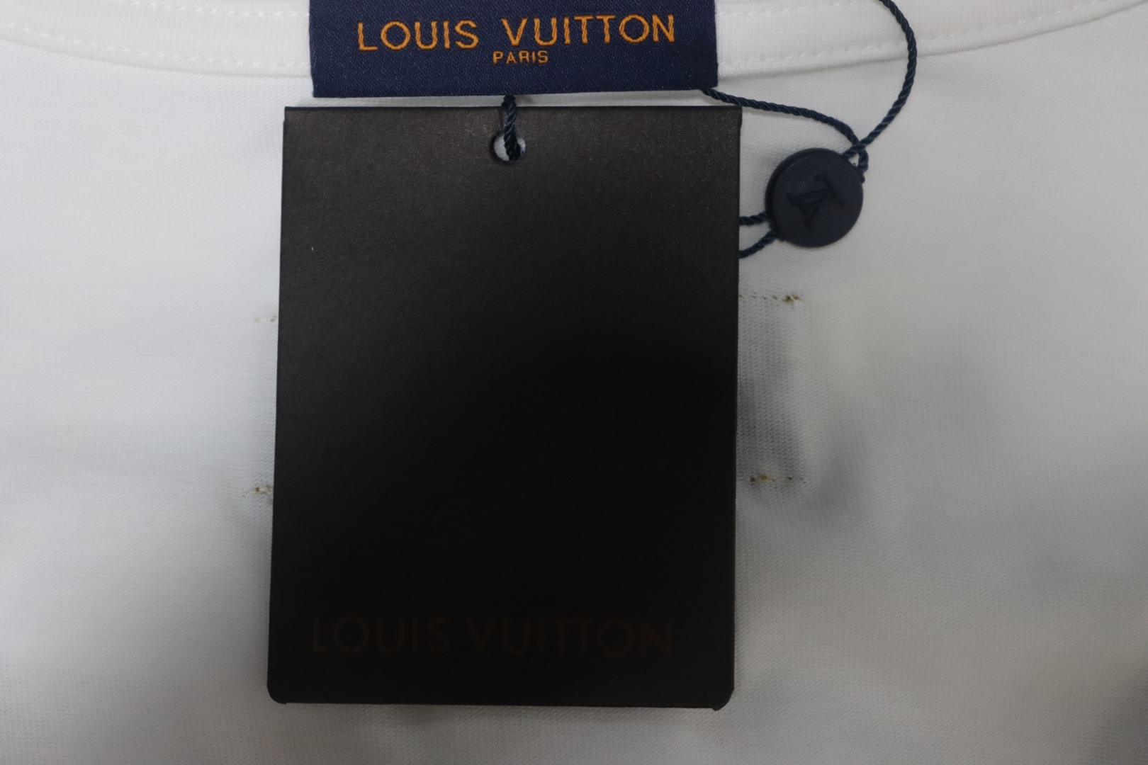 Coco Shoes Louis Vuitton Short Sleeve Tee Embroidered Logo White