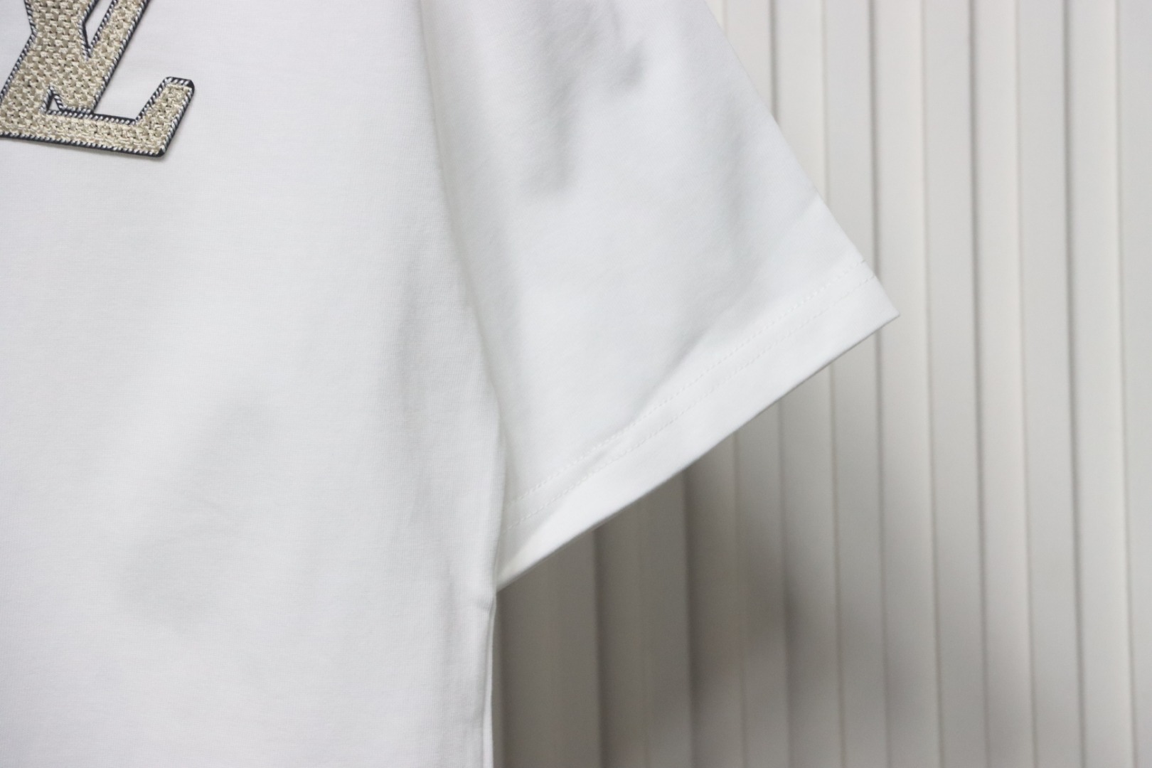 Coco Shoes Louis Vuitton Short Sleeve Tee Embroidered Logo White