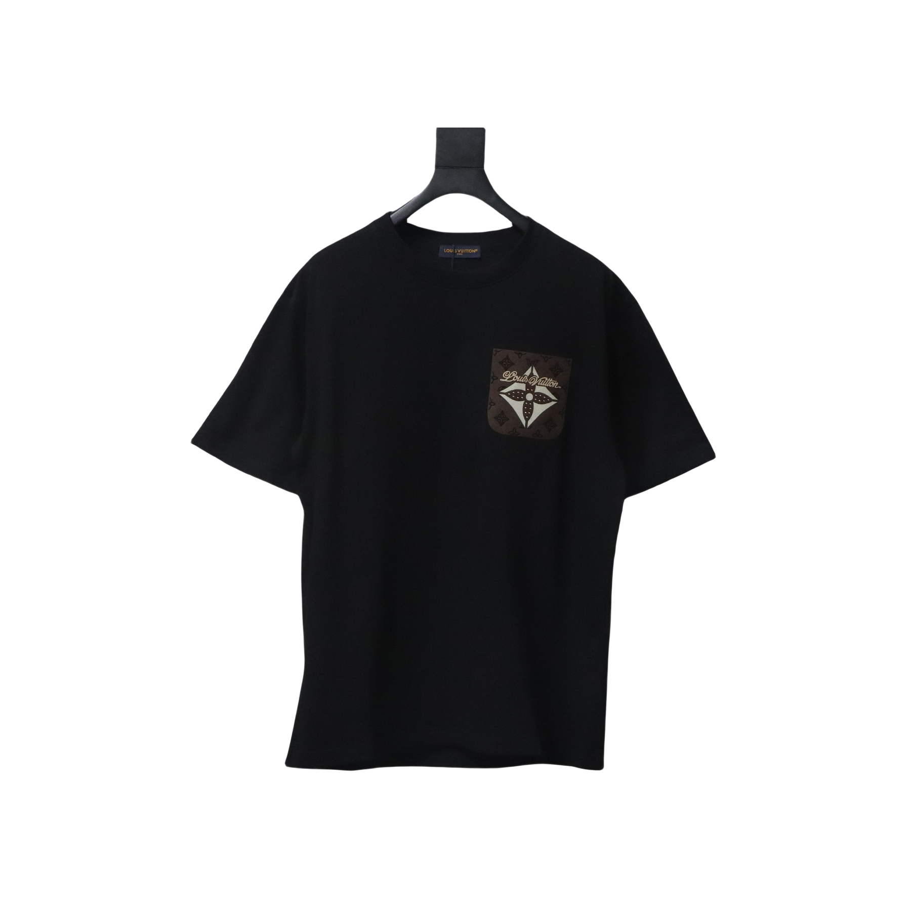 Coco Shoes Louis Vuitton Square Logo Print T-Shirt Black
