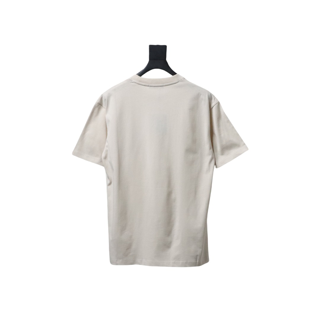 Coco Shoes Louis Vuitton Square Logo Print T-Shirt Khaki