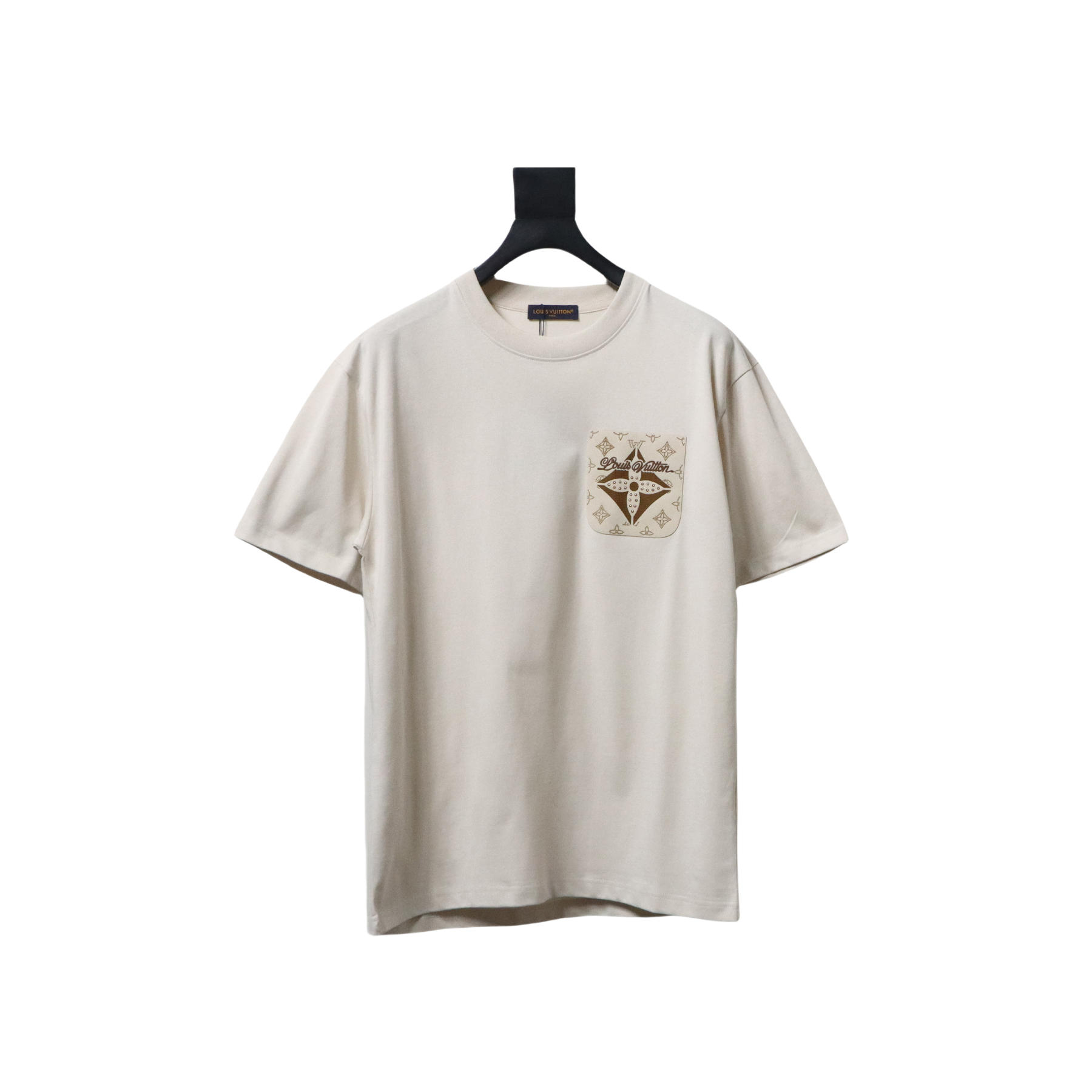 Coco Shoes Louis Vuitton Square Logo Print T-Shirt Khaki