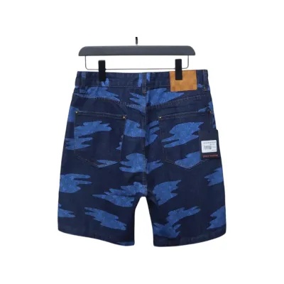 Louis Vuitton Cloud Print Denim Shorts Ocean Blue 02
