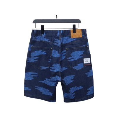 Louis Vuitton Cloud Print Denim Shorts Ocean Blue 02