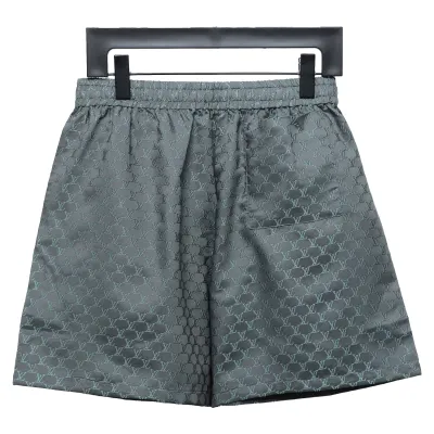 Louis Vuitton Logo Jacquard Elasticated Silk Shorts Grey  02