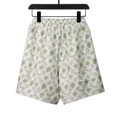 Louis Vuitton Monogram Printed Silk Shorts White 02