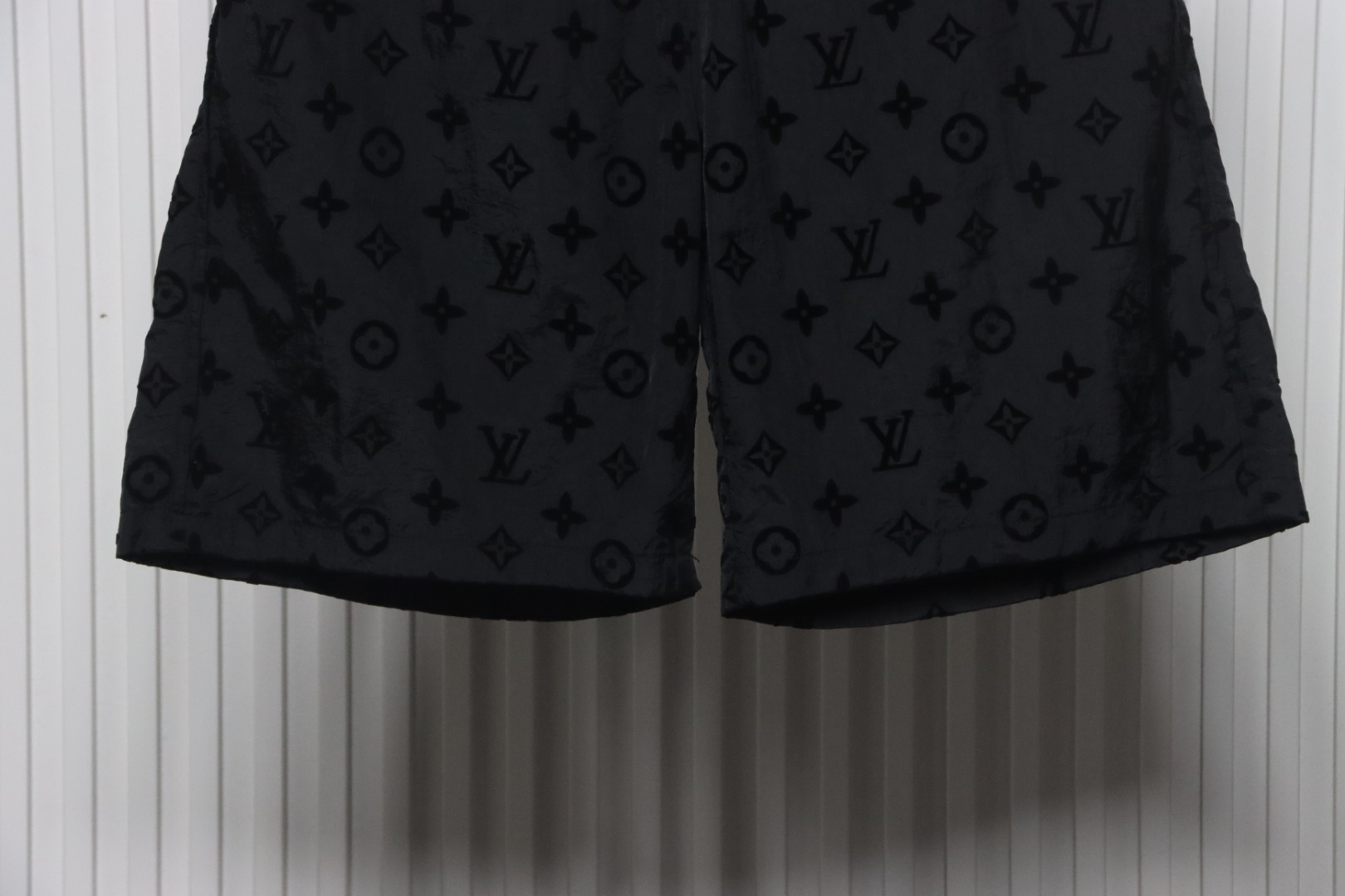 Louis Vuitton Printed Flocked Beach Shorts Black