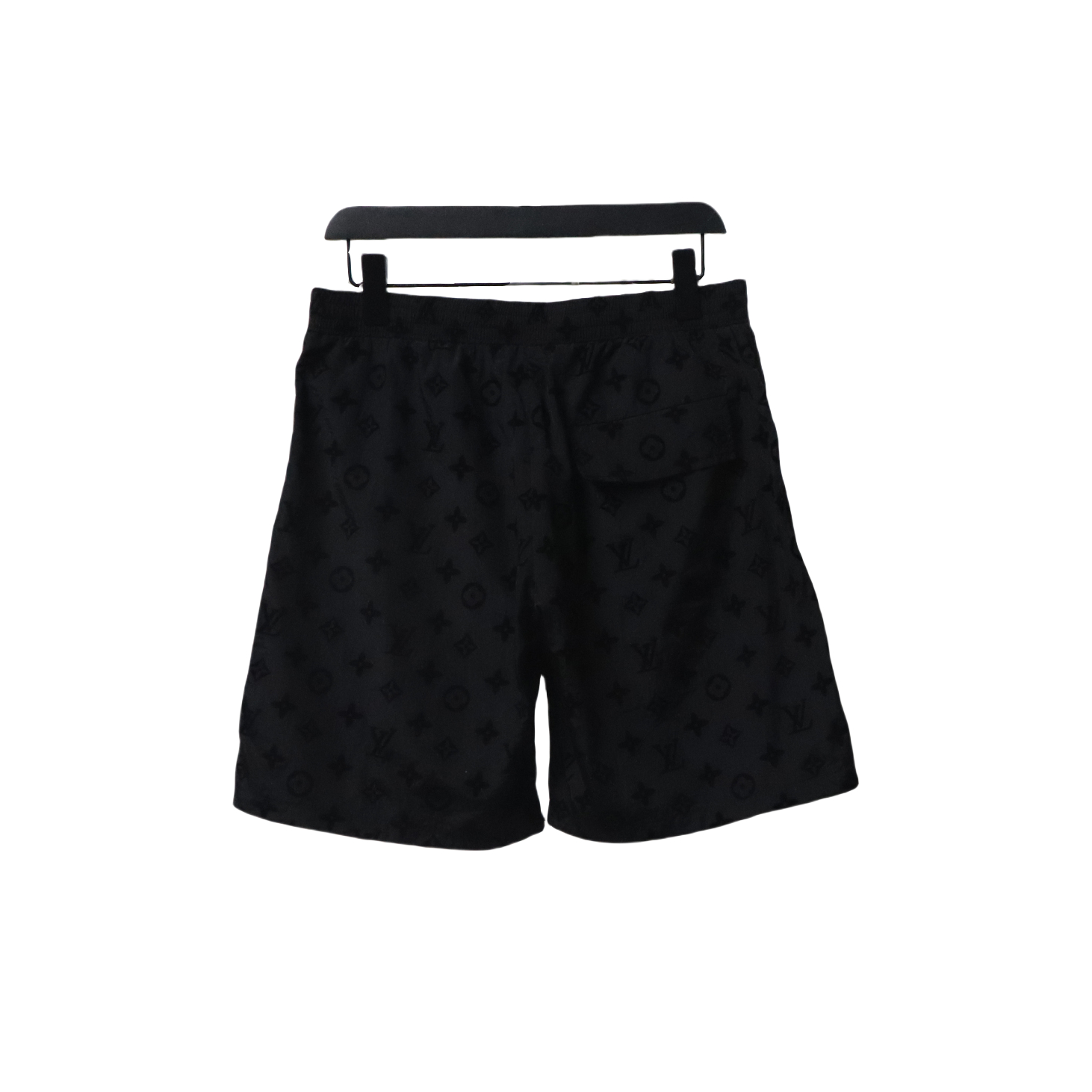 Louis Vuitton Printed Flocked Beach Shorts Black