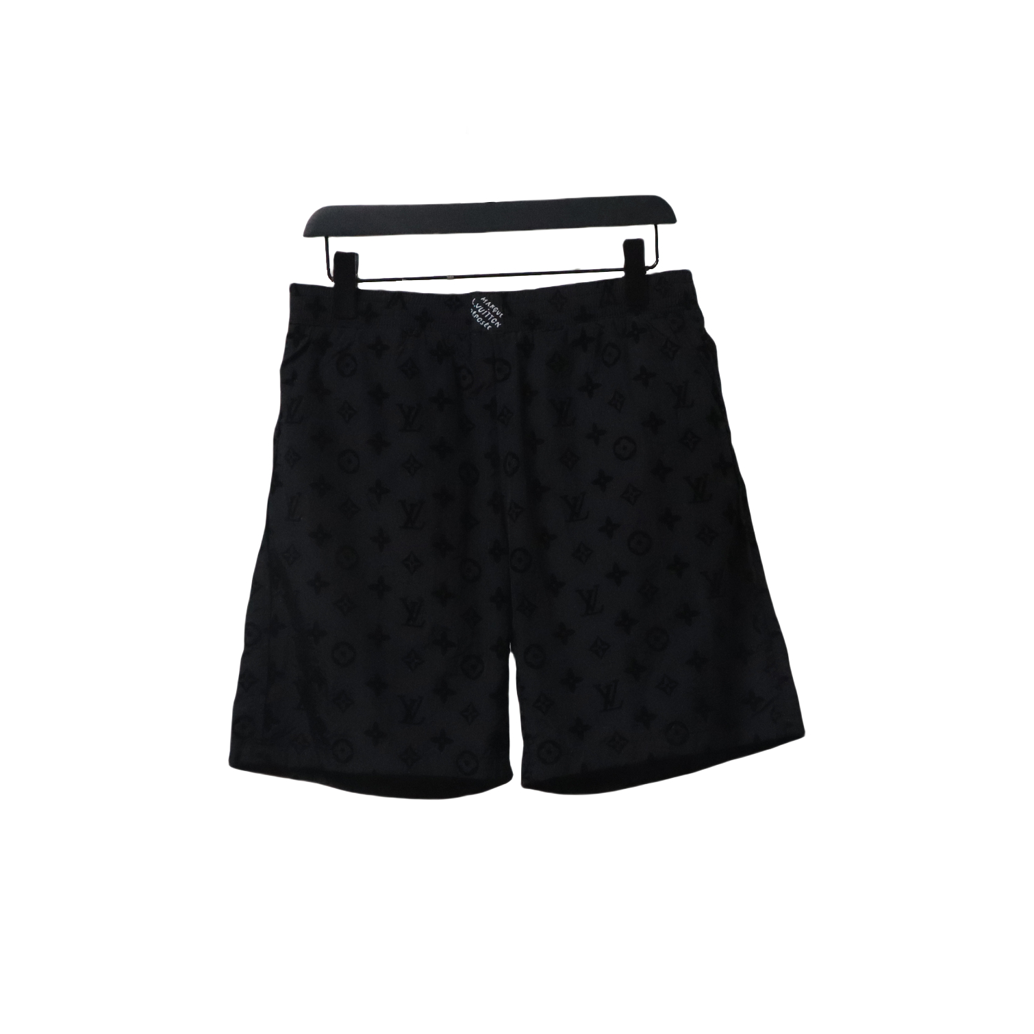 Louis Vuitton Printed Flocked Beach Shorts Black