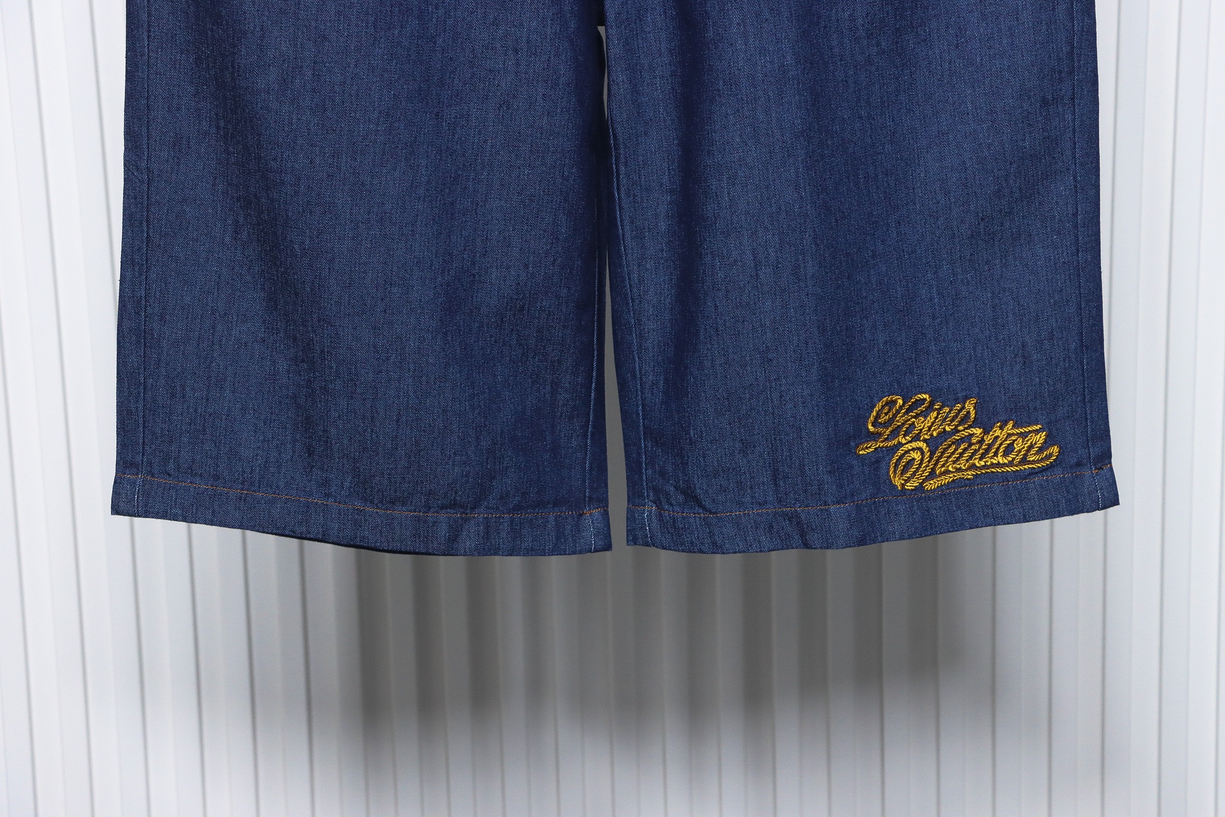 Louis Vuitton Rope Embroidery Denim Shorts
