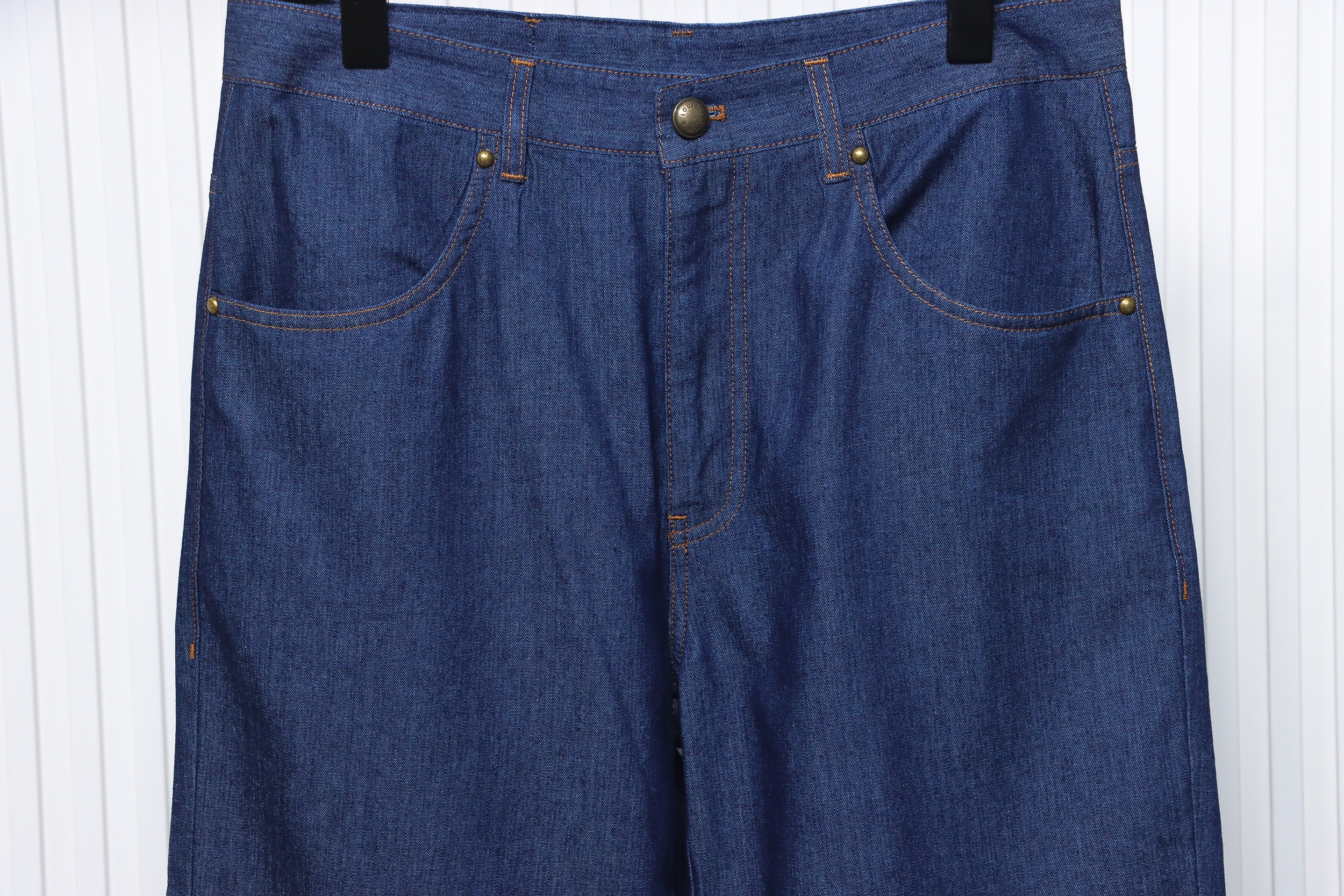 Louis Vuitton Rope Embroidery Denim Shorts