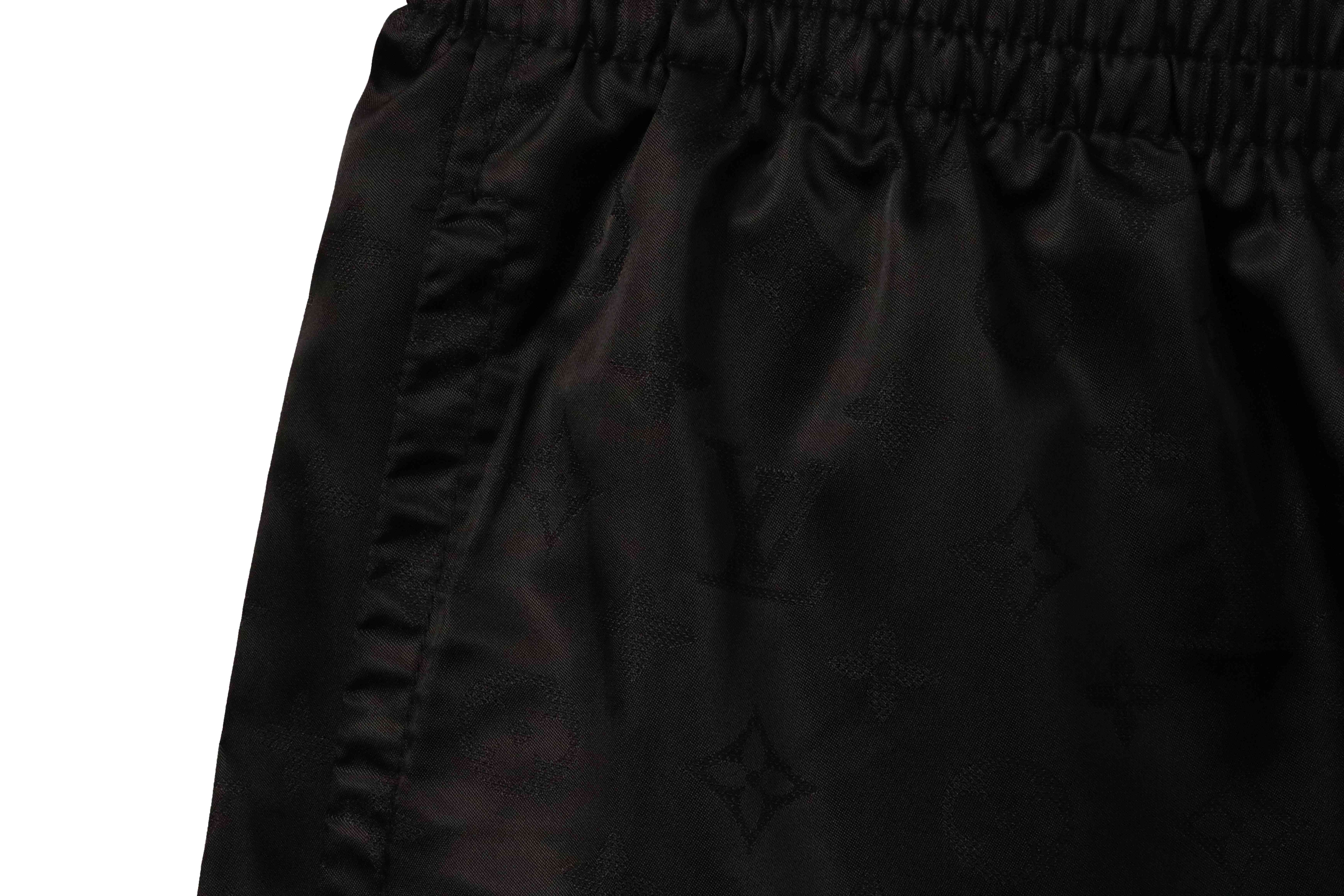 Louis Vuitton Sun Printed Cotton Track Shorts Black