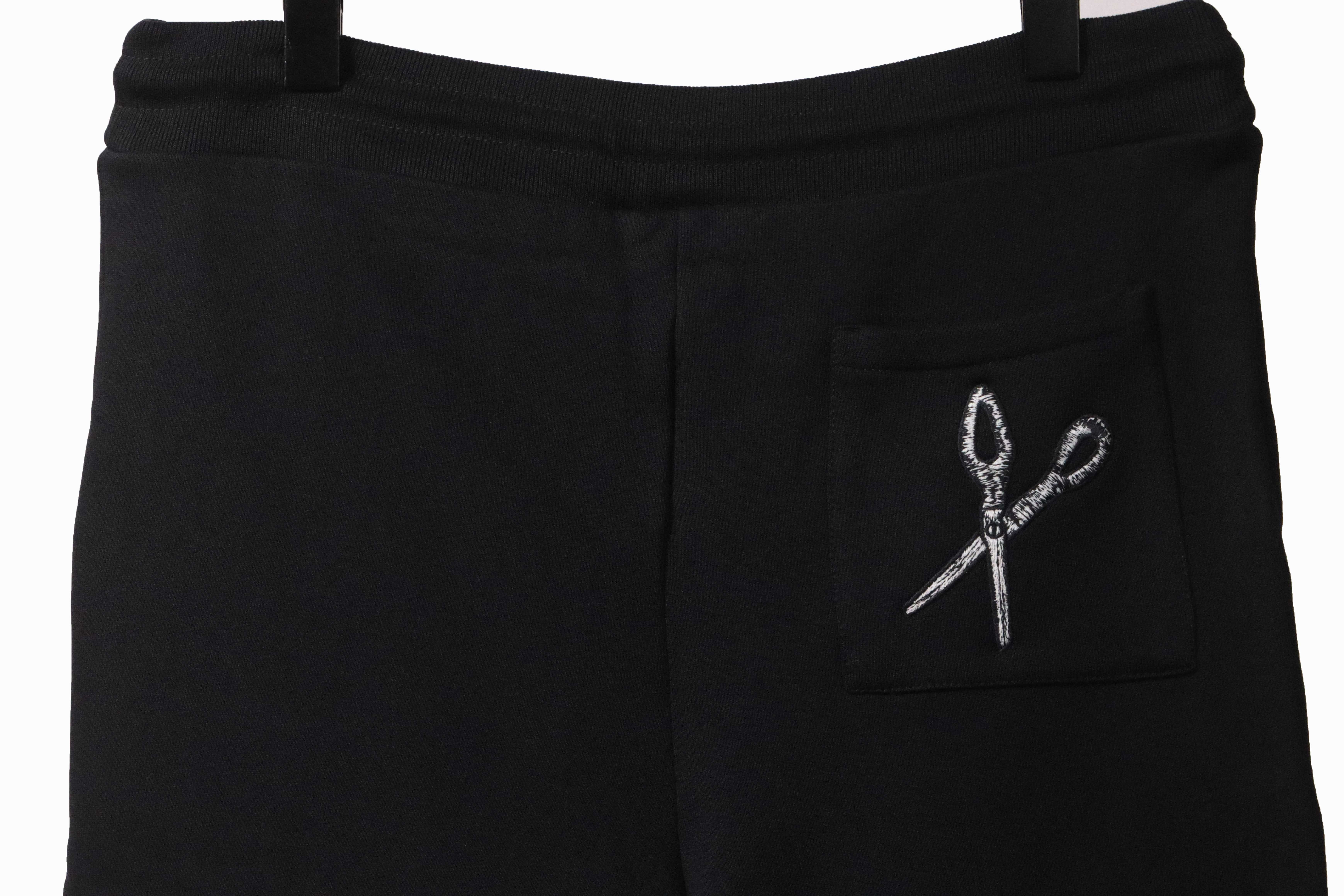 Coco Shoes Louis Vuitton Tool Pattern Printed Cotton Track Shorts Black