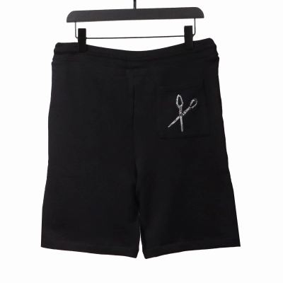 Coco Shoes Louis Vuitton Tool Pattern Printed Cotton Track Shorts Black 02