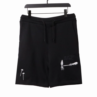 Coco Shoes Louis Vuitton Tool Pattern Printed Cotton Track Shorts Black 01