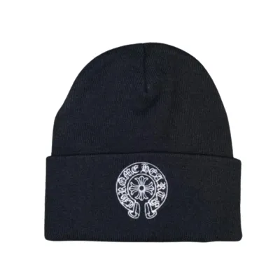 Chrome Heart HorseShoe Logo Beanie Black 01