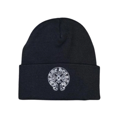 Chrome Heart HorseShoe Logo Beanie Black 01