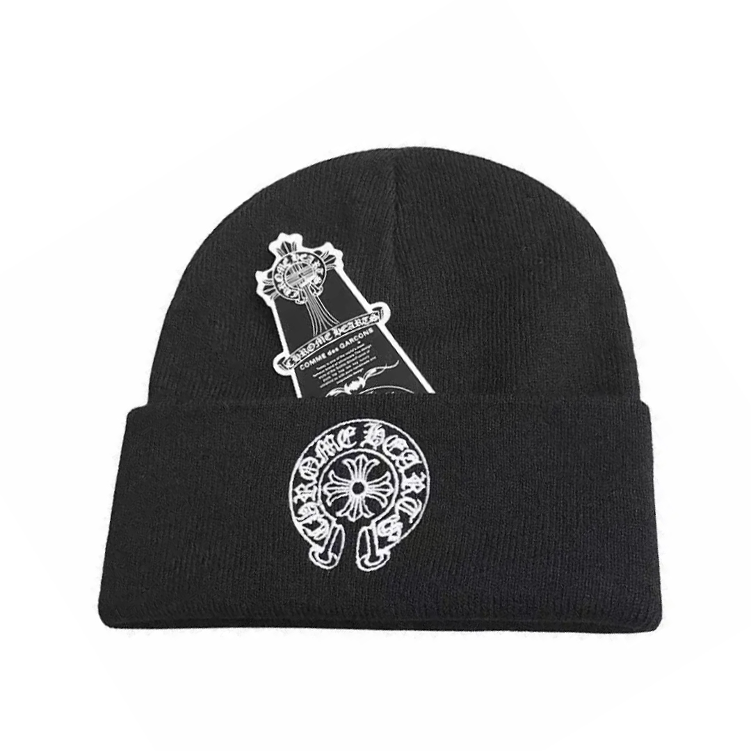 Chrome Heart HorseShoe Logo Beanie Black