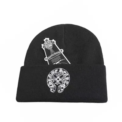 Chrome Heart HorseShoe Logo Beanie Black 02