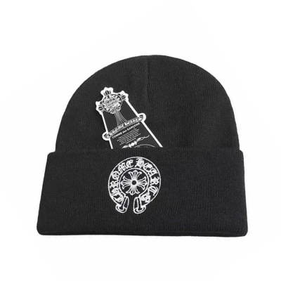 Chrome Heart HorseShoe Logo Beanie Black 02